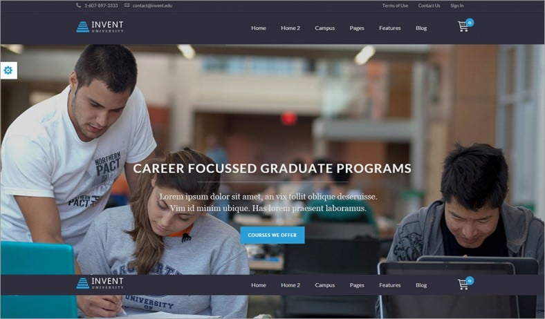 student invent education course college wordpress theme – 58 788x462