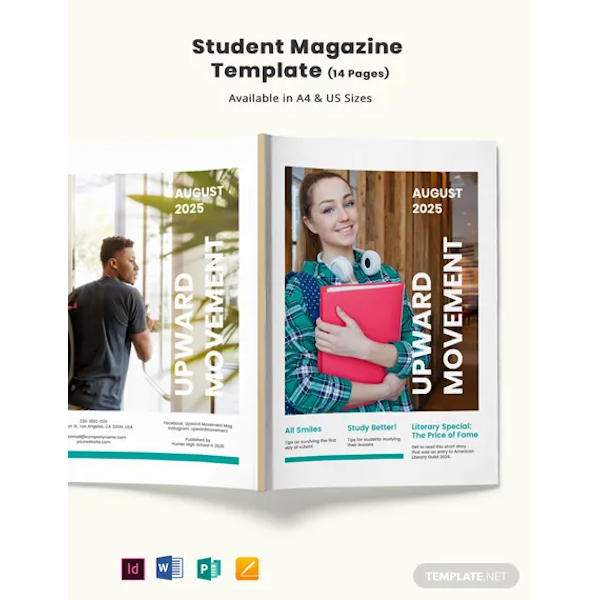 student magazine template