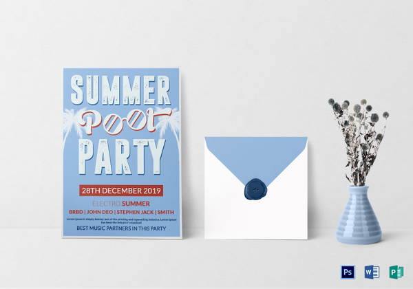 33 Printable Pool Party Invitations Psd Ai Eps Word