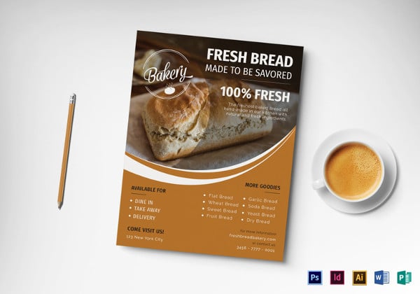 tasty bakery flyer template