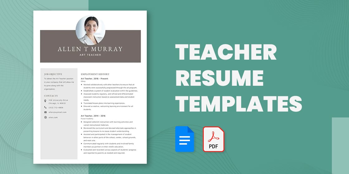 Free editable teacher resume templates