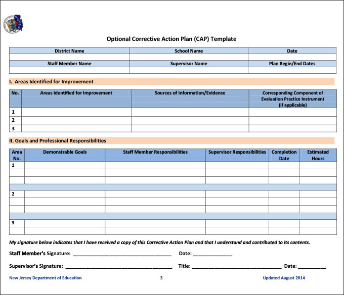 Corrective Action Plan Template 23 Free Word Excel Pdf Format Free And Premium Templates 9169