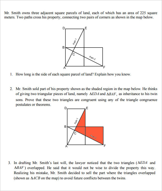 the-inheritance-high-school-geometry-worksheet-template