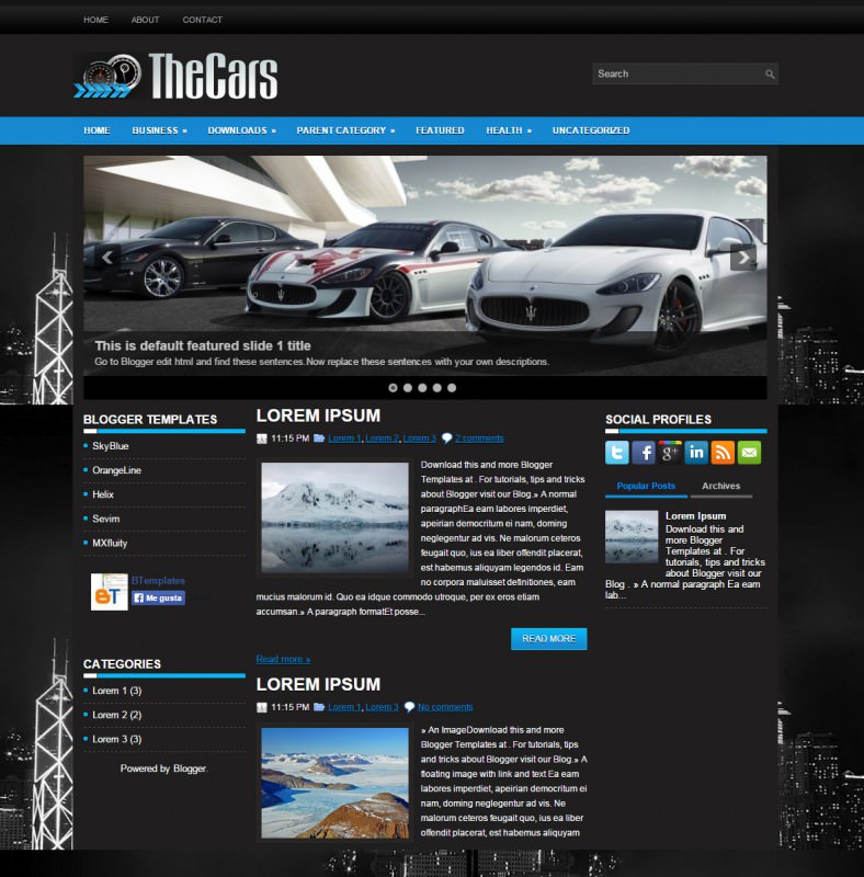 top cars automobile responsive blogger template 788x800