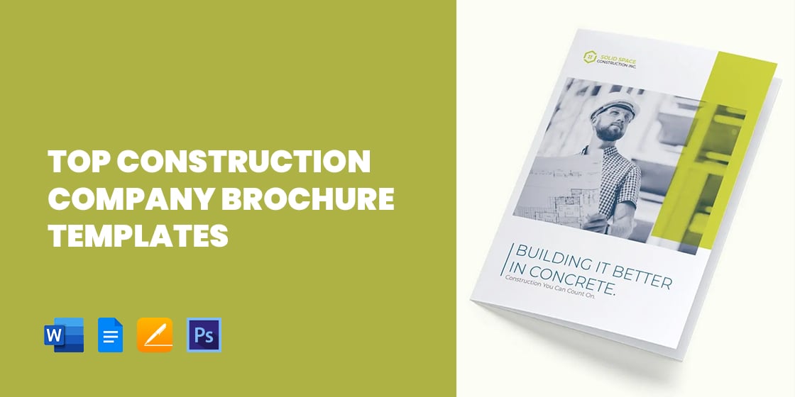 top construction company brochure templates