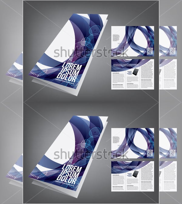 tri fold digital business brochure template