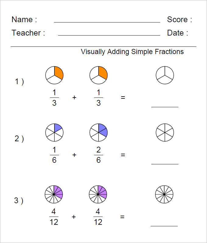 23 sample adding fractions worksheet templates free pdf