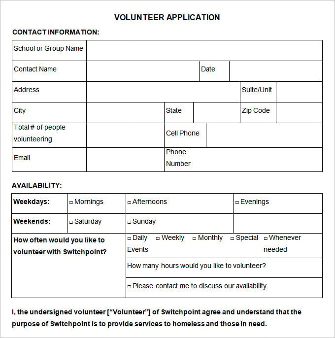 volunteer-application-template-pdf-download