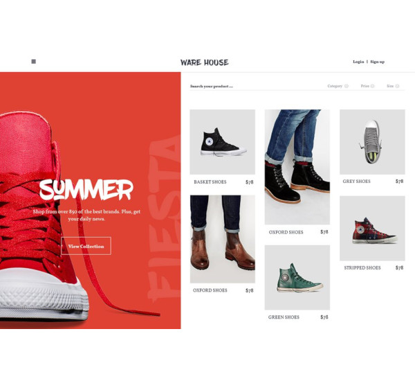 warehouse psd ecommerce template