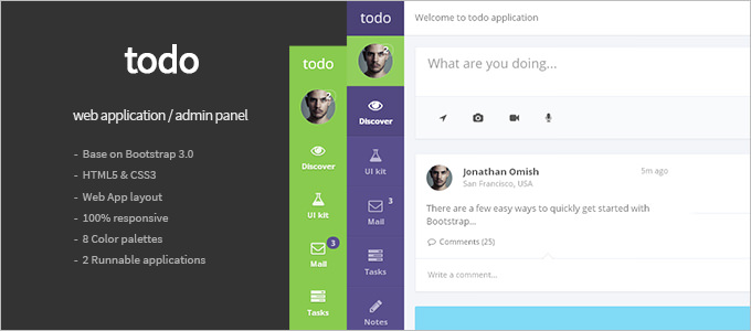 web application and admin panel template