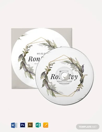wedding dvd cover cd label template