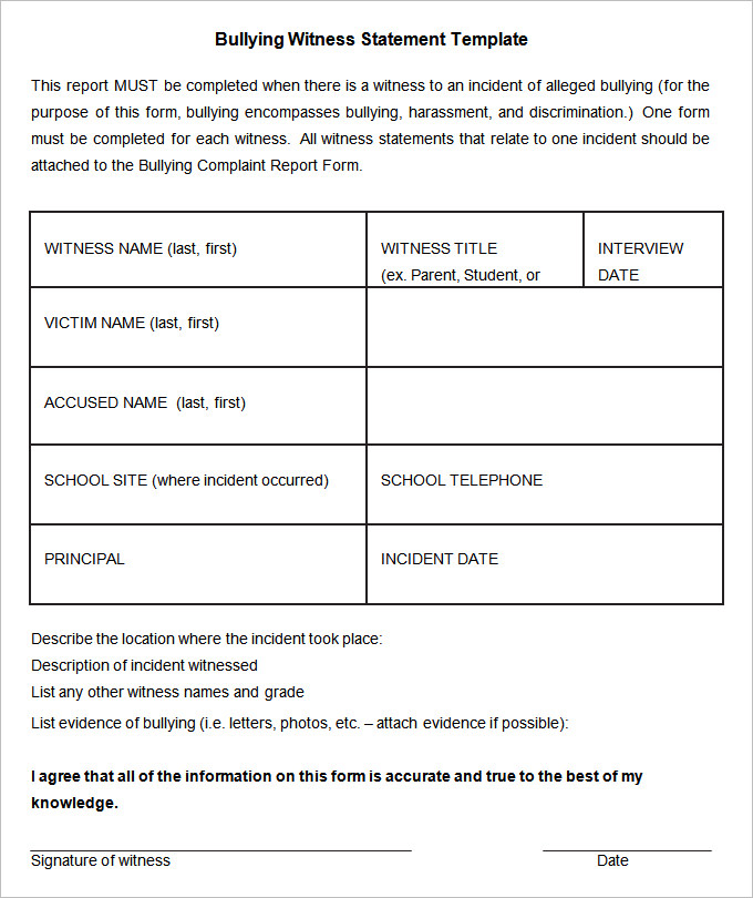 13+ Sample Witness Statement Templates PDF, Docs, Word