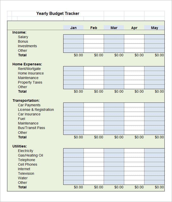 create expense tracker in excel