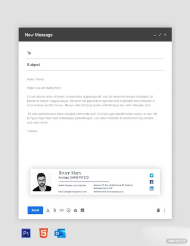 architect email signature template