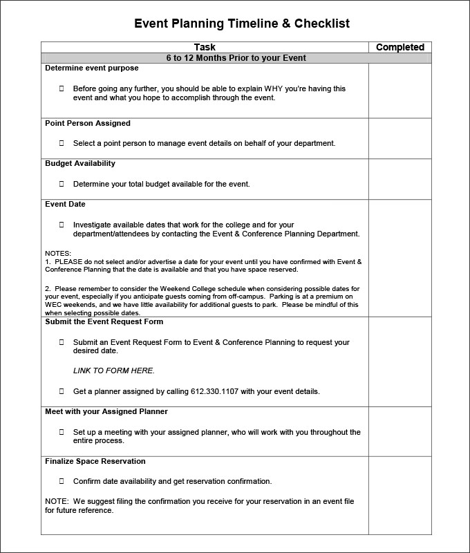 event management planning template