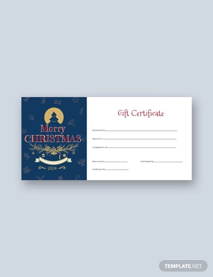 free christmas gift certificate