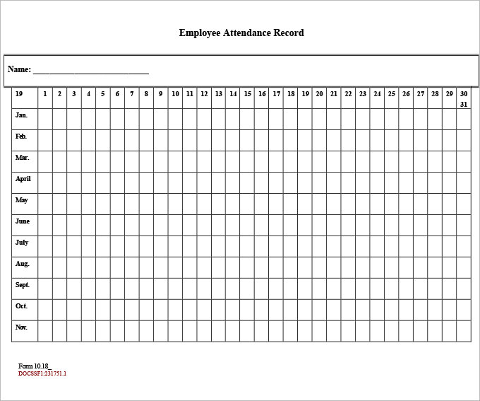 7 FREE Time And Attendance Forms HR Templates Free Premium Templates