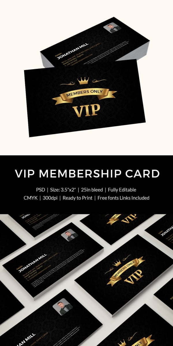fan club membership card template