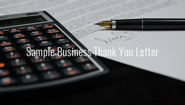 sample business thank you letter