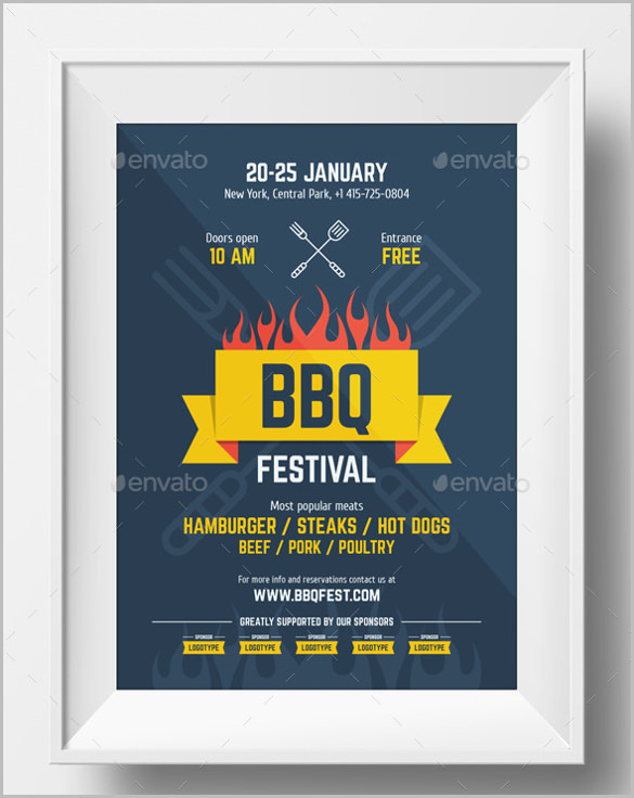 bbq festival poster template