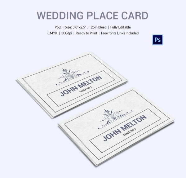 wedding graphic design name card