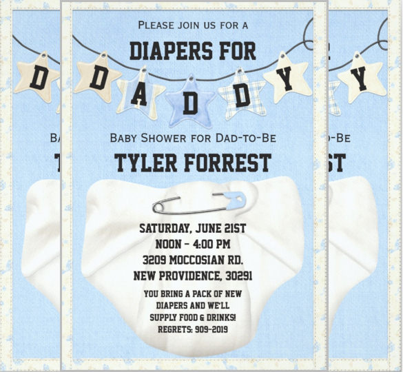 diaper party invitations