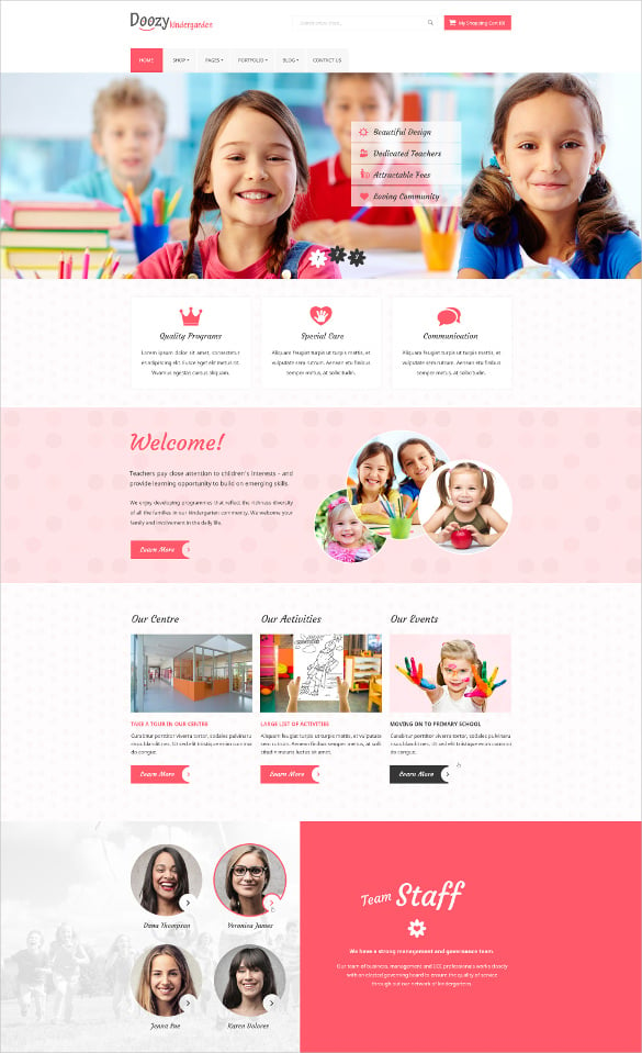 colorful blog psd template