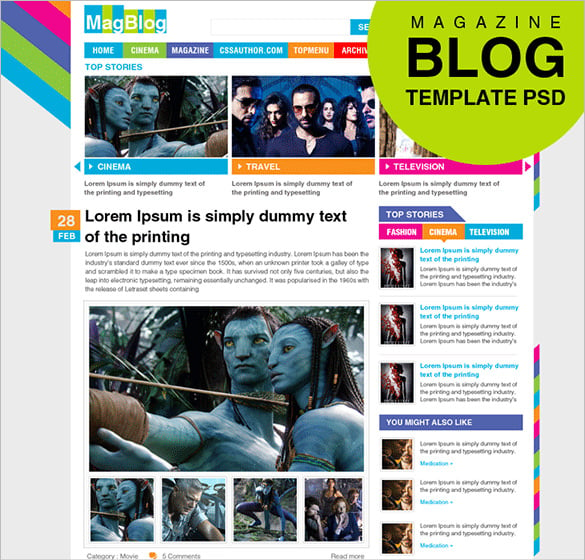 awesome blog psd template