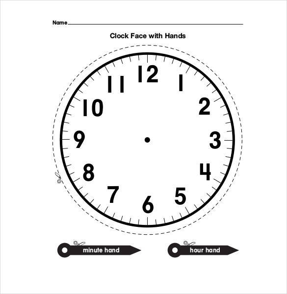 Free and Printable Clock Faces Templates