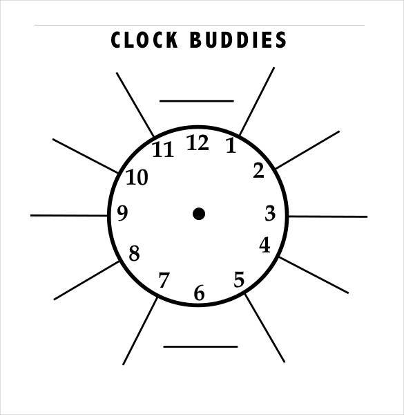 printable clock template