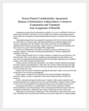 Doctor Patient Confidentiality Agreement