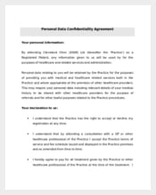 Personal Data Confidentiality Agreement