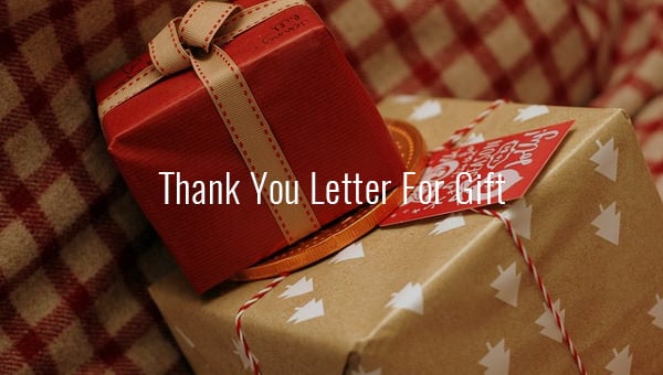 thank you letter for gift