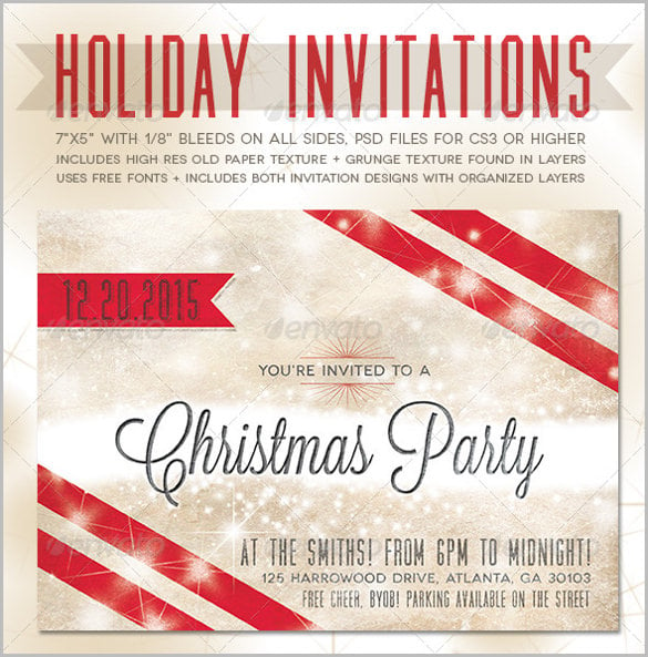 Holiday Invitation Template – 17+ PSD, Vector EPS, AI, PDF Format Download