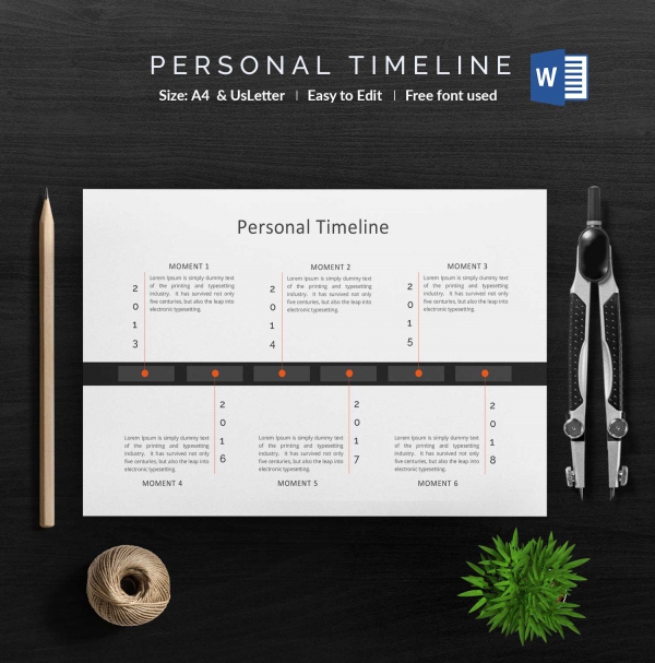 20 Personal Timeline Templates DOC PDF