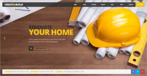 perfect grid view corporate construction building psd template