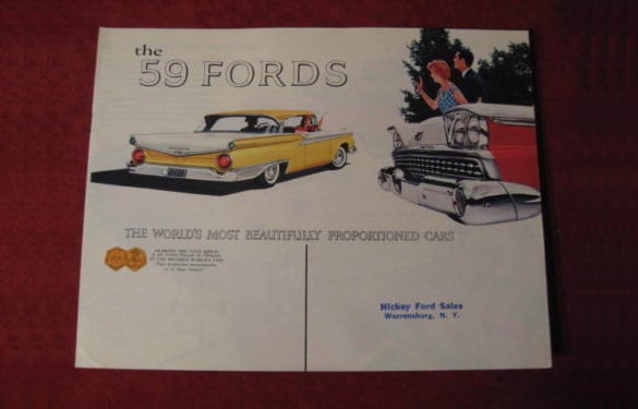 ford car line showroom brochure