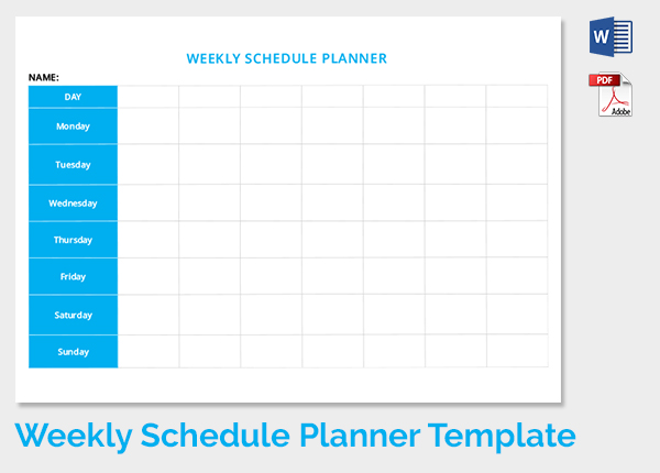 empty schedule planner