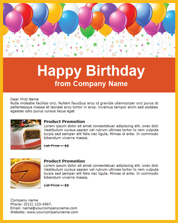 9+ Happy Birthday Email Templates HTML, PSD
