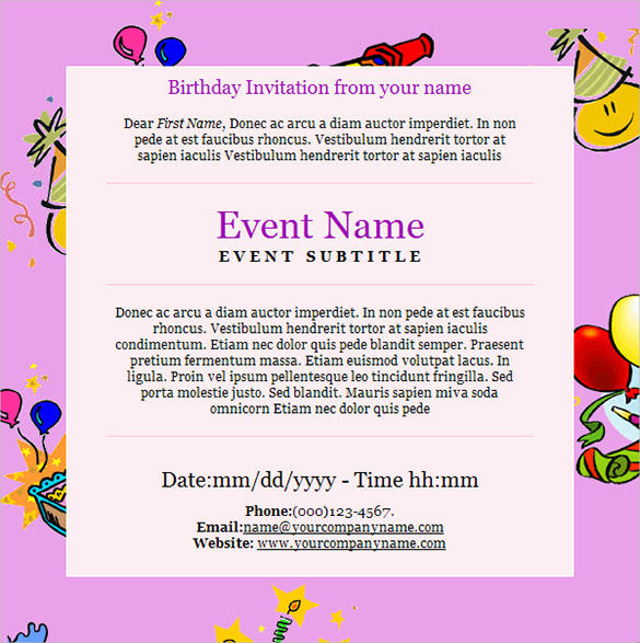 9+ Happy Birthday Email Templates HTML, PSD