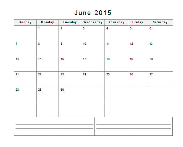 2015 printable desk calendar template