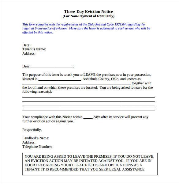 22  Sample Eviction Notice Templates PDF Google Docs MS Word Apple