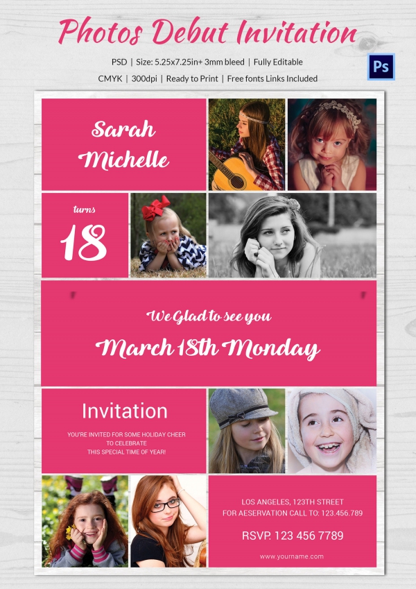 Debut Invitation Template - 28+ Free Word