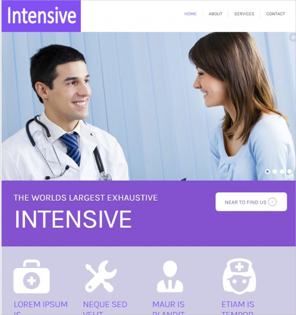 intensive care hospital website template