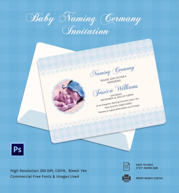 Customisable Baby Naming Ceremony Template