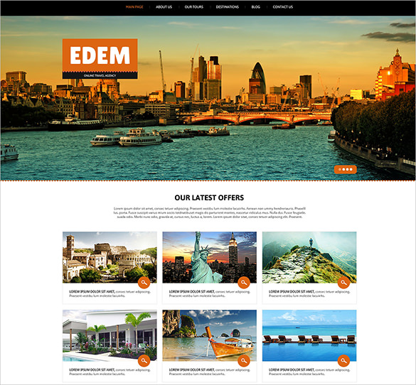 template travel agency