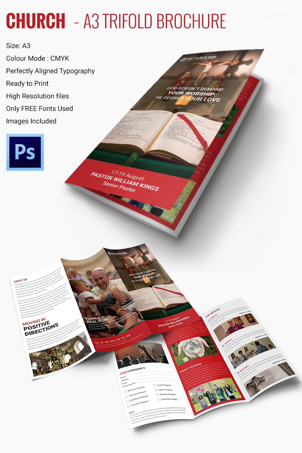 16+ Popular Church Brochure Templates Ai,Psd, Docs, Pages Free