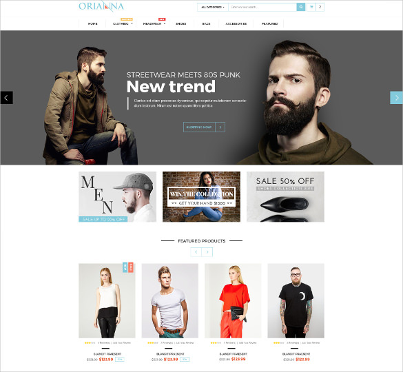 stylish responsive fashion psd template