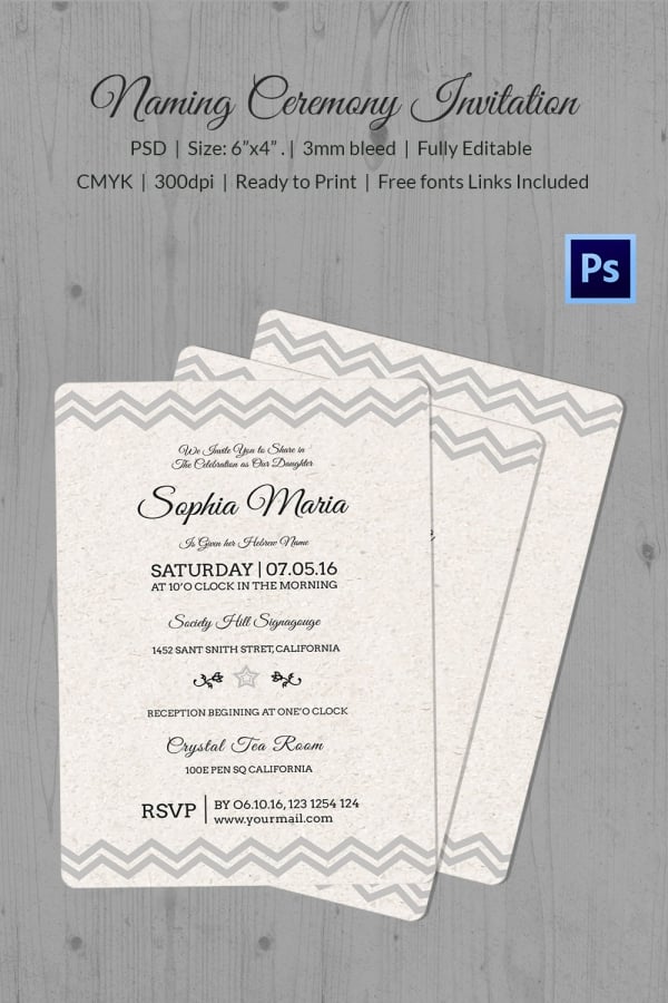 37+ Naming Ceremony Invitations – Free PSD, PDF Format Download | Free