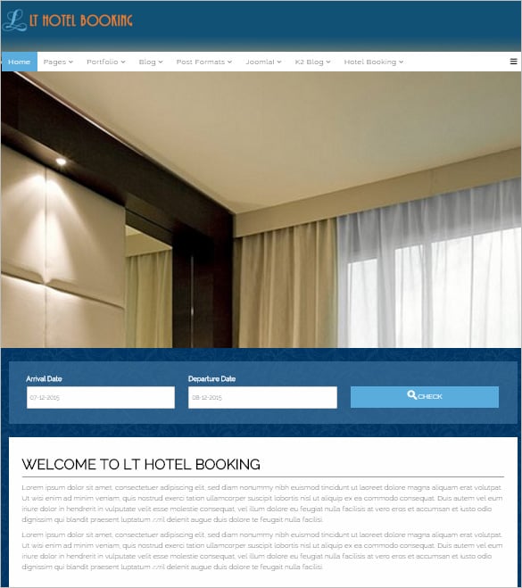 clean and stylish customizable luxury hotel booking joomla template